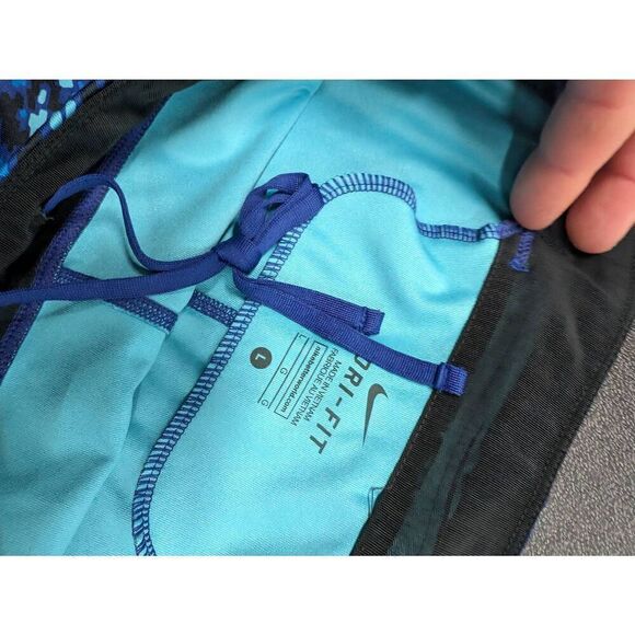 Nike Dri Fit Printed Training Cropped Leggings Blue Women’s Size - Picture 5 of 12